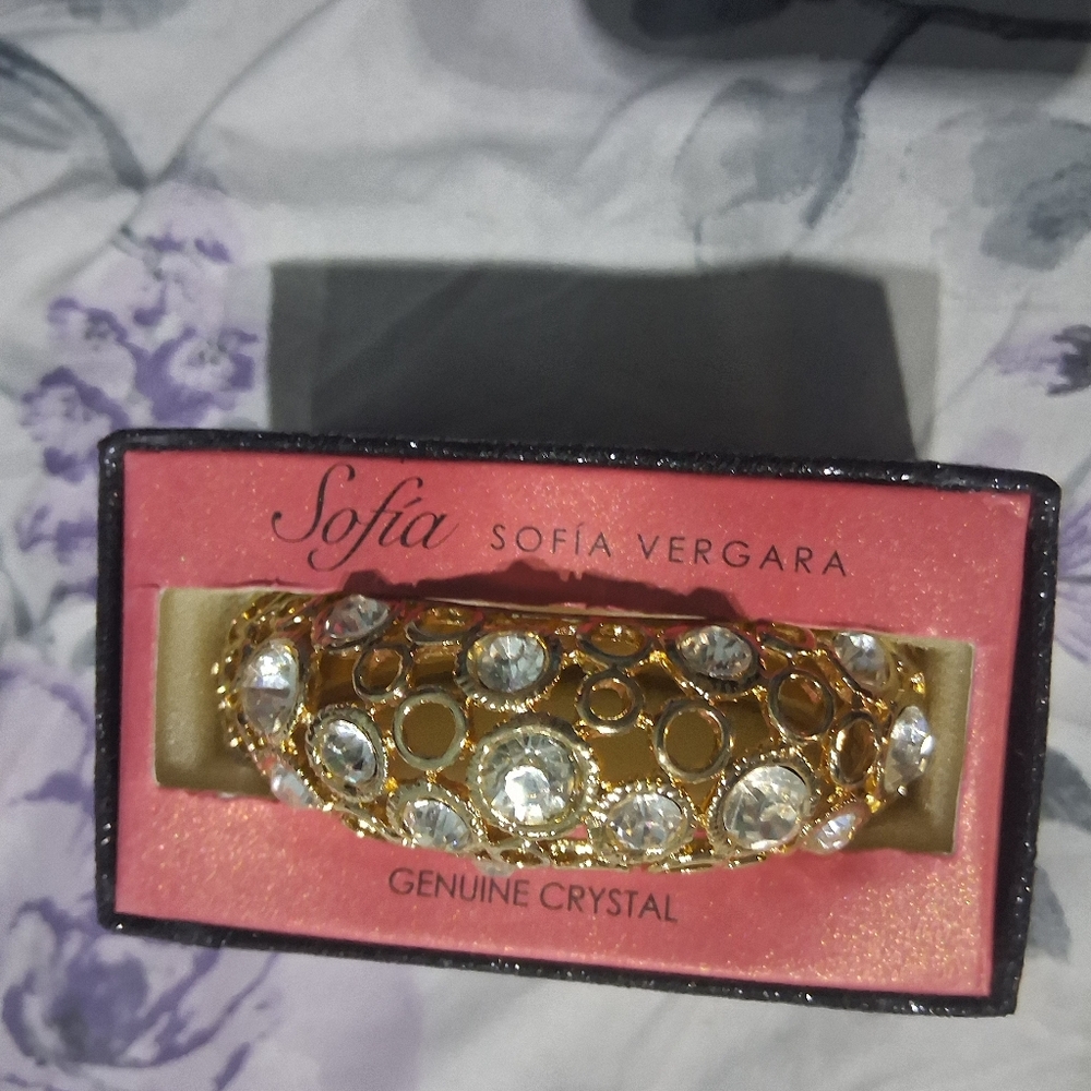 Sofia by Sofia Vergara Gold Bracelet with Clear Crystals